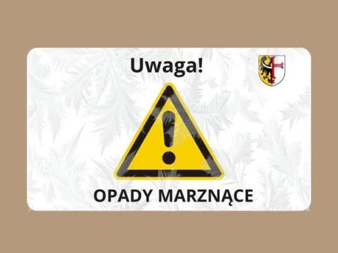 Ostrzeżenie meteorologiczne – opady marznące (1. stopień)