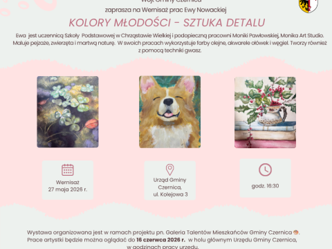 Kolory młodości - sztuka detalu - zaproszenie na wernisaż