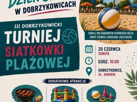 Gorące sportowe emocje już w tę sobotę! III Dobrzykowicki Turniej Dwójek Siatkówki Plażowej!