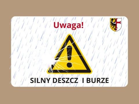 Ostrzeżenie meteorologiczne – silny deszcz z burzami (1. stopień)