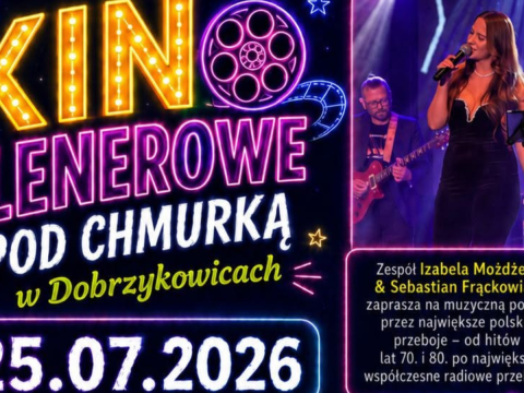 Letni wieczór pełen muzyki i kina w Dobrzykowicach