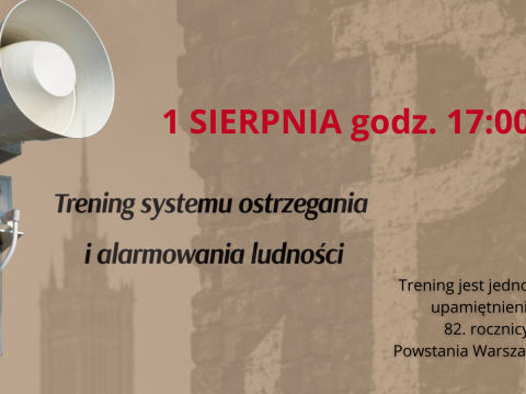 Trening systemu alarmowania i ostrzegania ludności