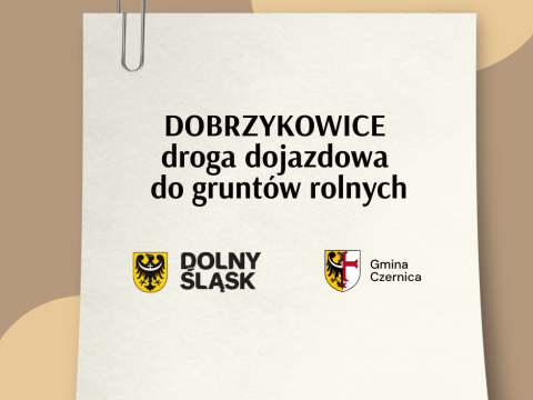 Dobrzykowice - nowa droga do gruntów rolnych i bezpieczny dojazd do szkoły!