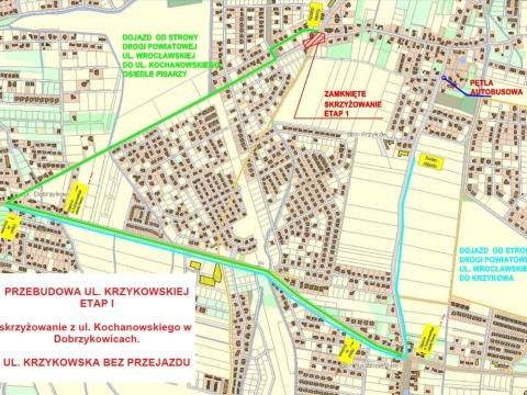 Zmiana organizacji ruchu z w obrębie ul. Krzykowskiej