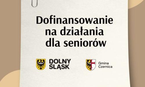 Mamy to! Gmina Czernica z dofinansowaniem na działania dla seniorów!